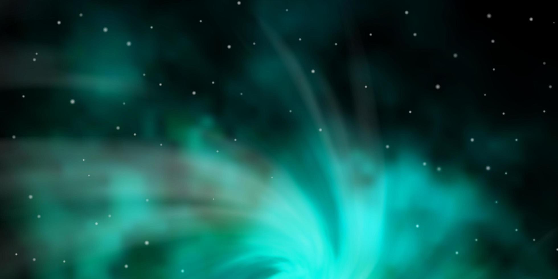 Dark Blue Green vector texture with beautiful stars Decorative illustration with stars on abstract template Theme for cell phones