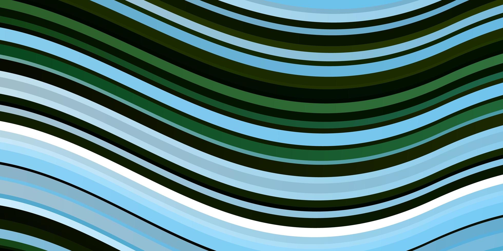 Light Blue Green vector backdrop with circular arc Colorful illustration with curved lines Best design for your posters banners