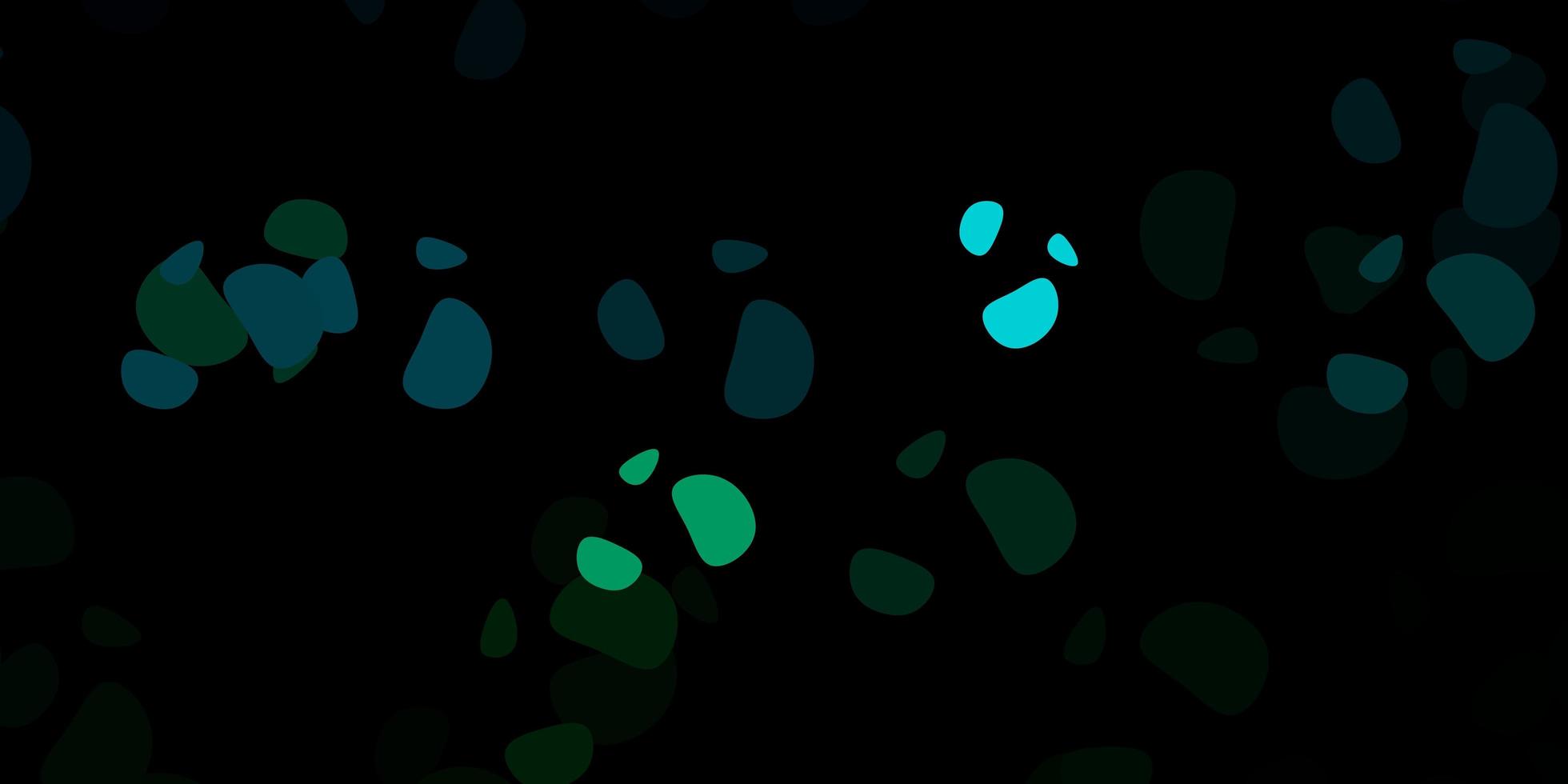 Dark blue green vector backdrop with chaotic shapes