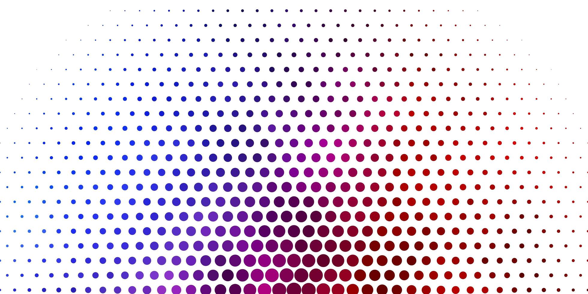 patrón de vector rojo azul claro con esferas ilustración colorida con puntos degradados en el diseño de estilo de la naturaleza para sus comerciales