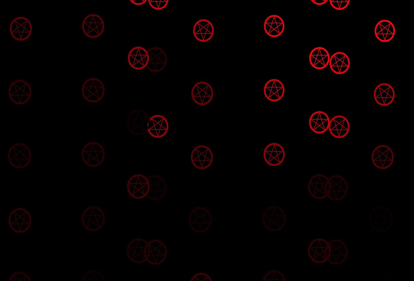 Dark Red vector background with occult symbols
