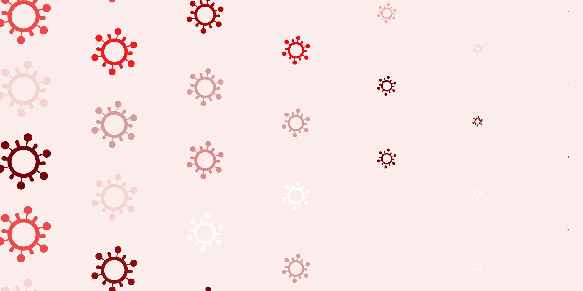 Light Red vector backdrop with virus symbols