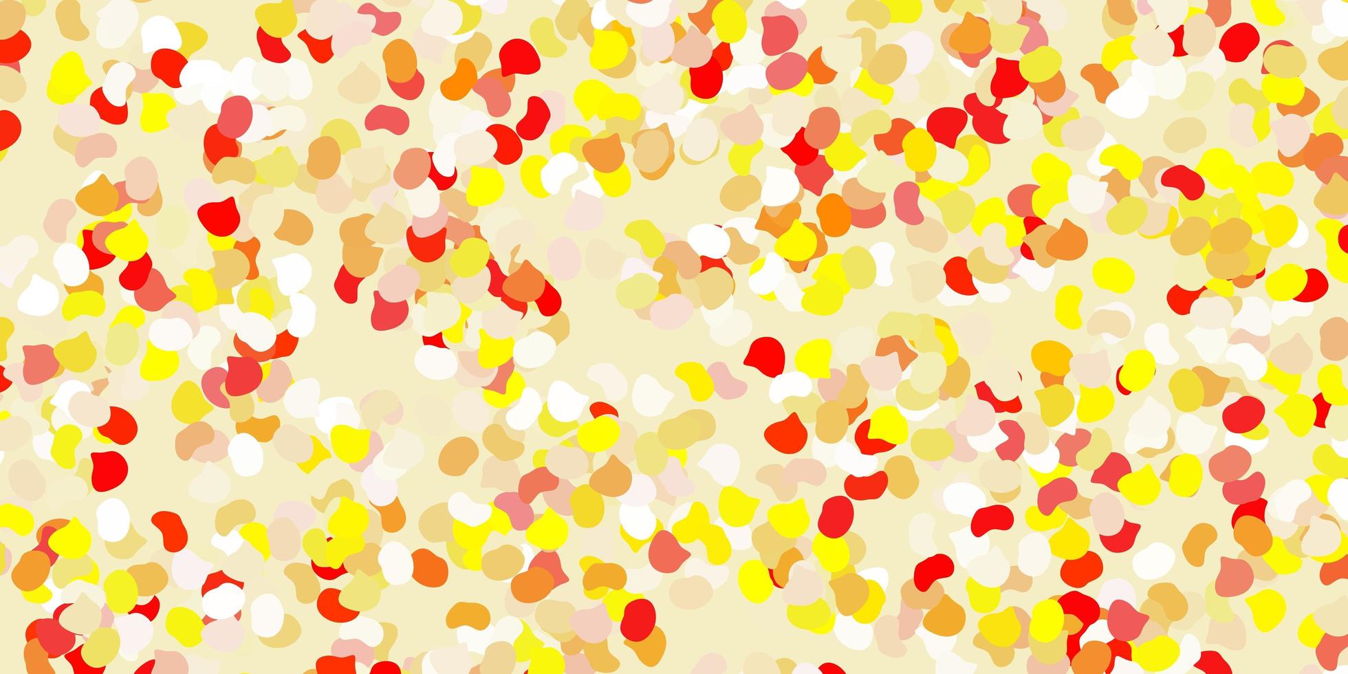 Light red yellow vector backdrop with chaotic shapes