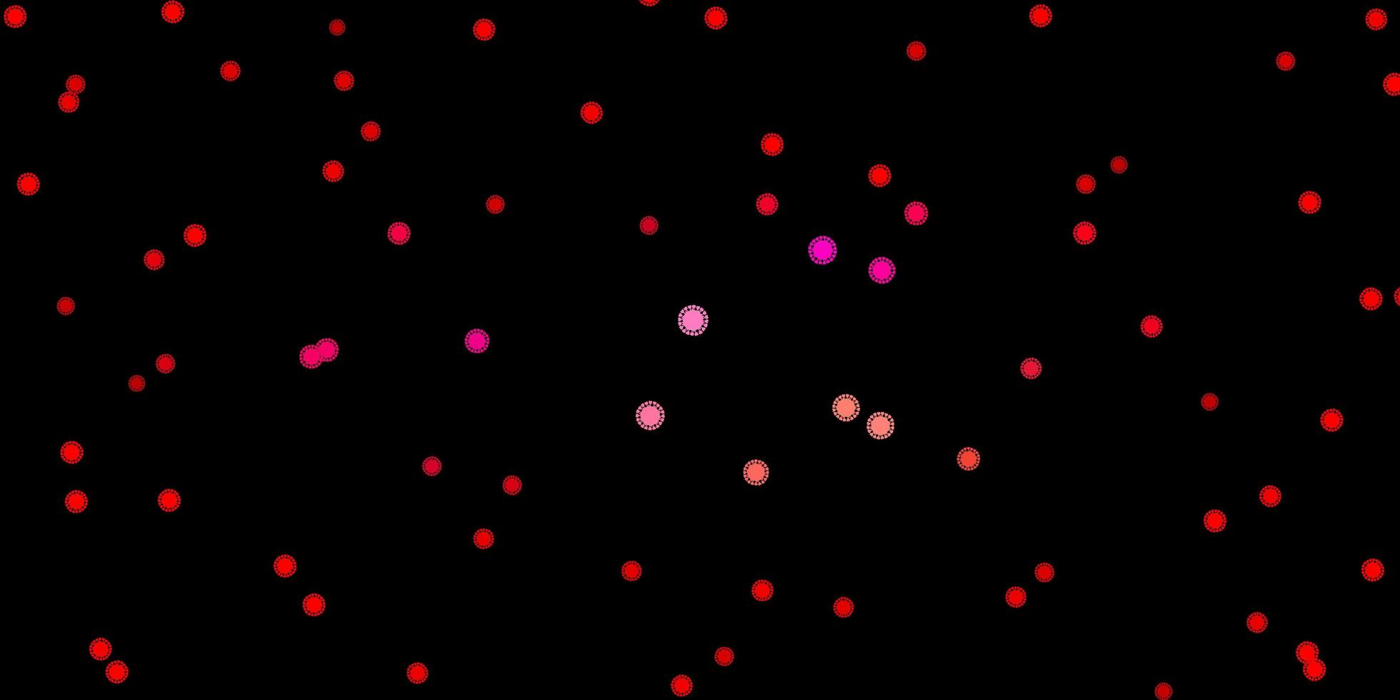 Plantilla de vector rojo oscuro con signos de gripe