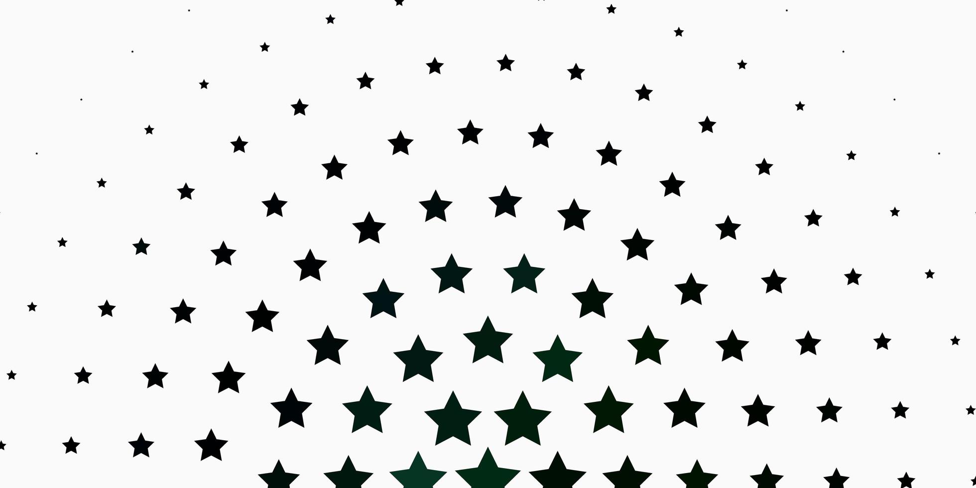 textura de vector verde claro con hermosas estrellas brillantes ilustración colorida con diseño de estrellas pequeñas y grandes para la promoción de su negocio