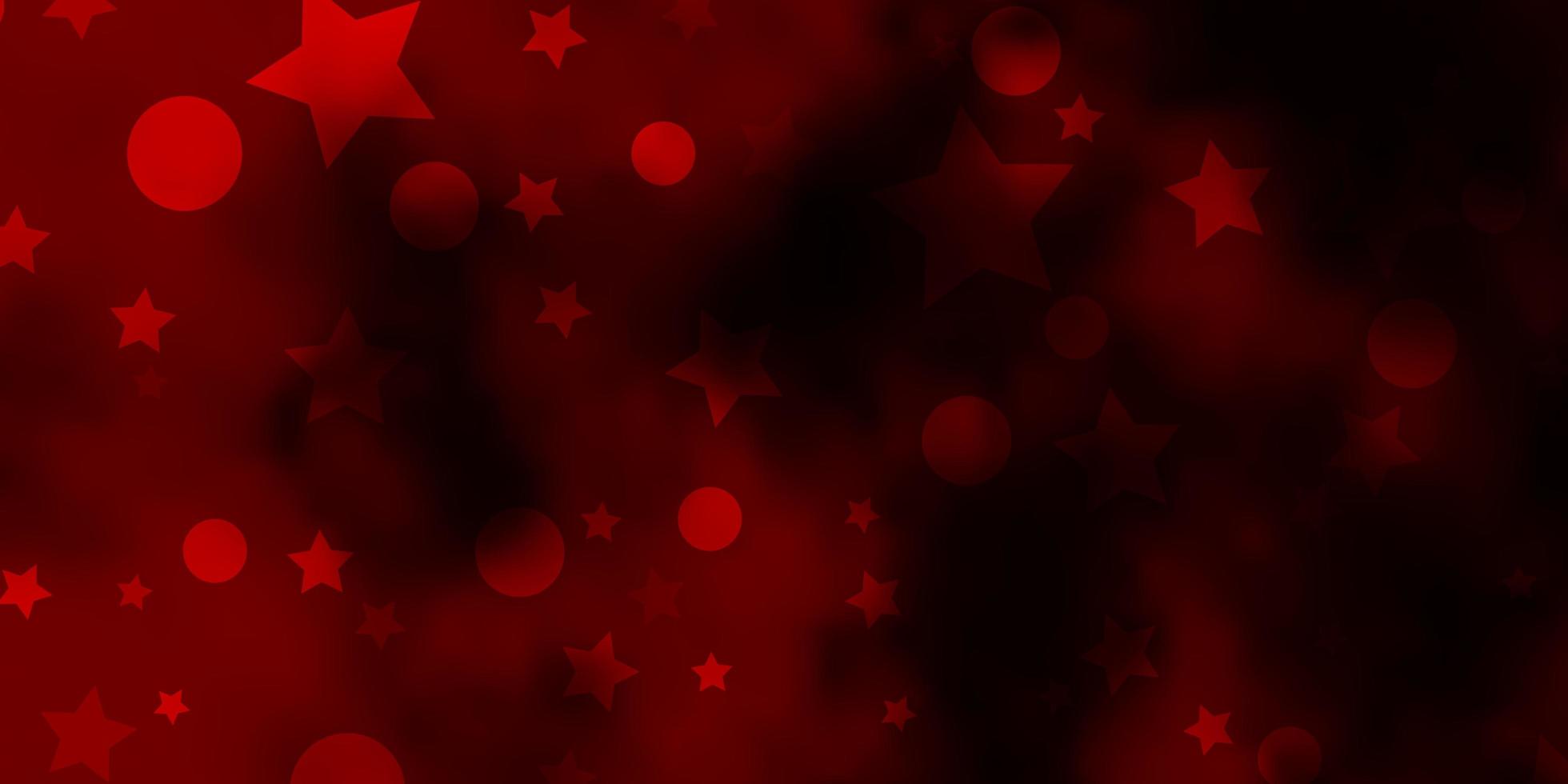 Dark Orange vector texture with circles stars Colorful disks stars on simple gradient background Design for wallpaper fabric makers