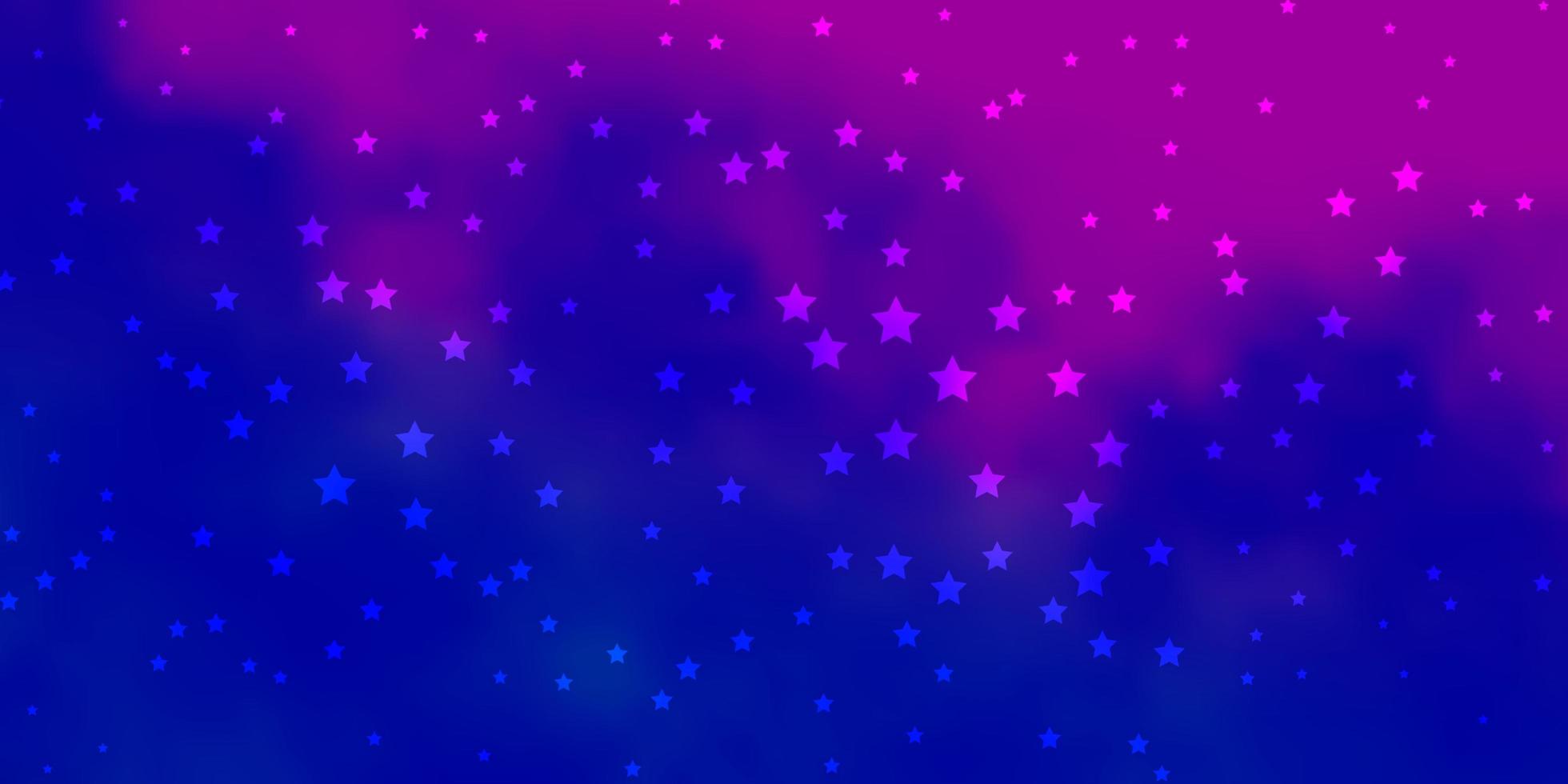 patrón de vector azul rosa oscuro con estrellas abstractas ilustración colorida con patrón de estrellas degradado abstracto para envolver regalos