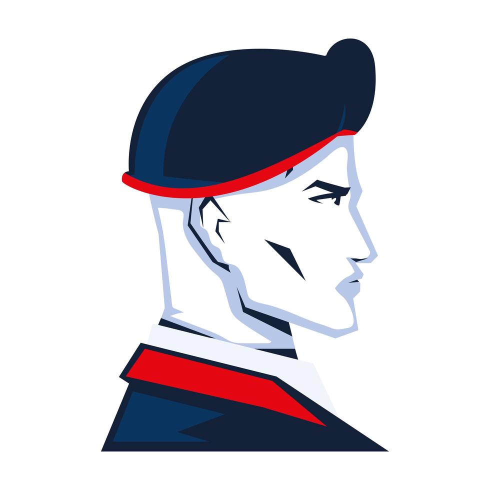 american soldier portrait vector