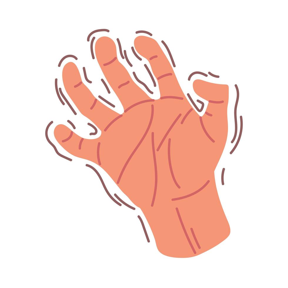 hand shaking parkinson vector