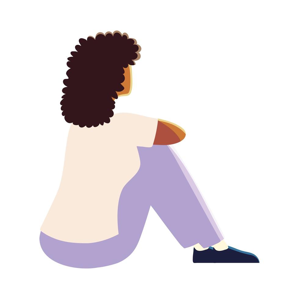 girl on floor vector