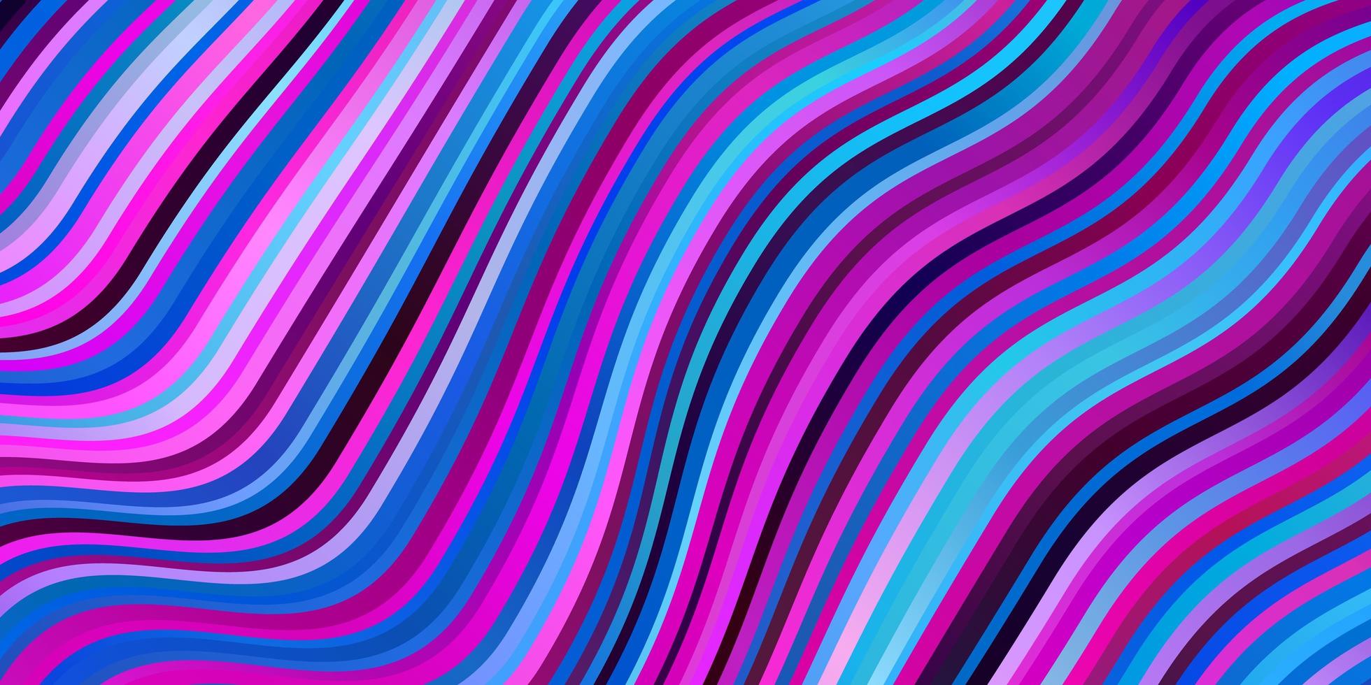 Fondo de vector azul rosa claro con arcos colorida ilustración abstracta con patrón de curvas de degradado para negocios folletos folletos