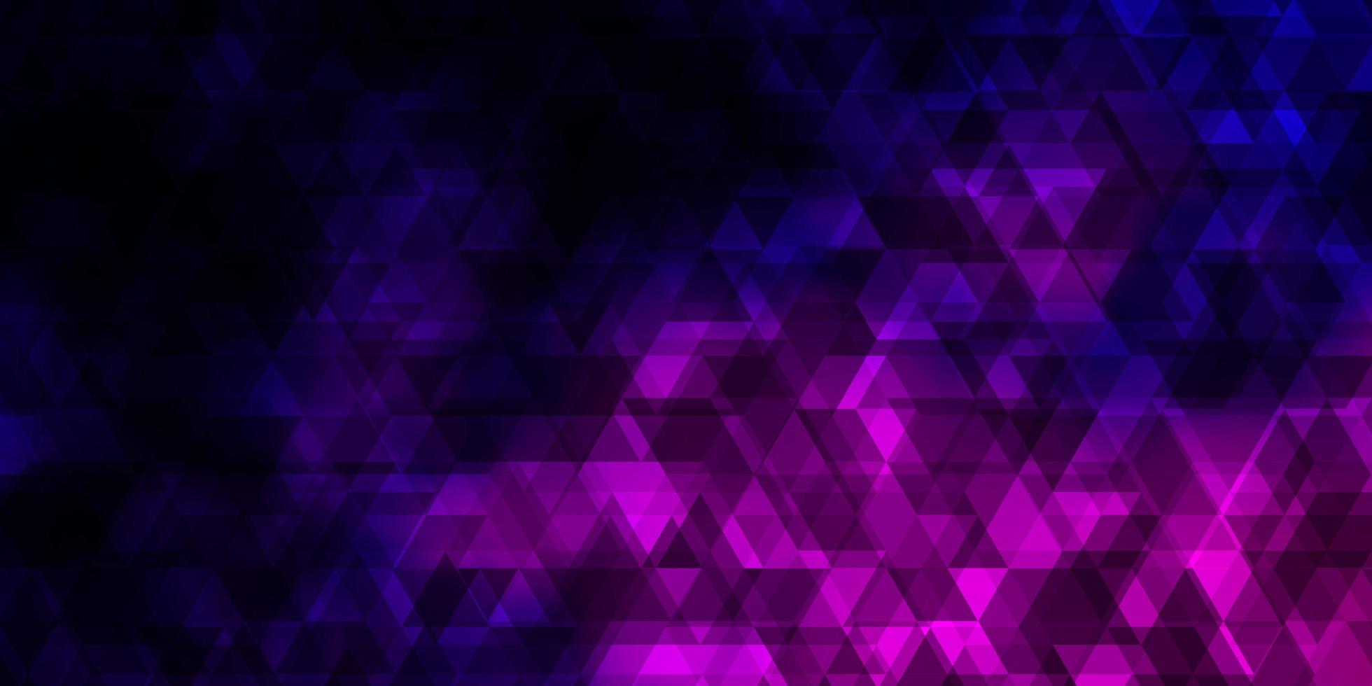 Dark Purple vector pattern with lines triangles