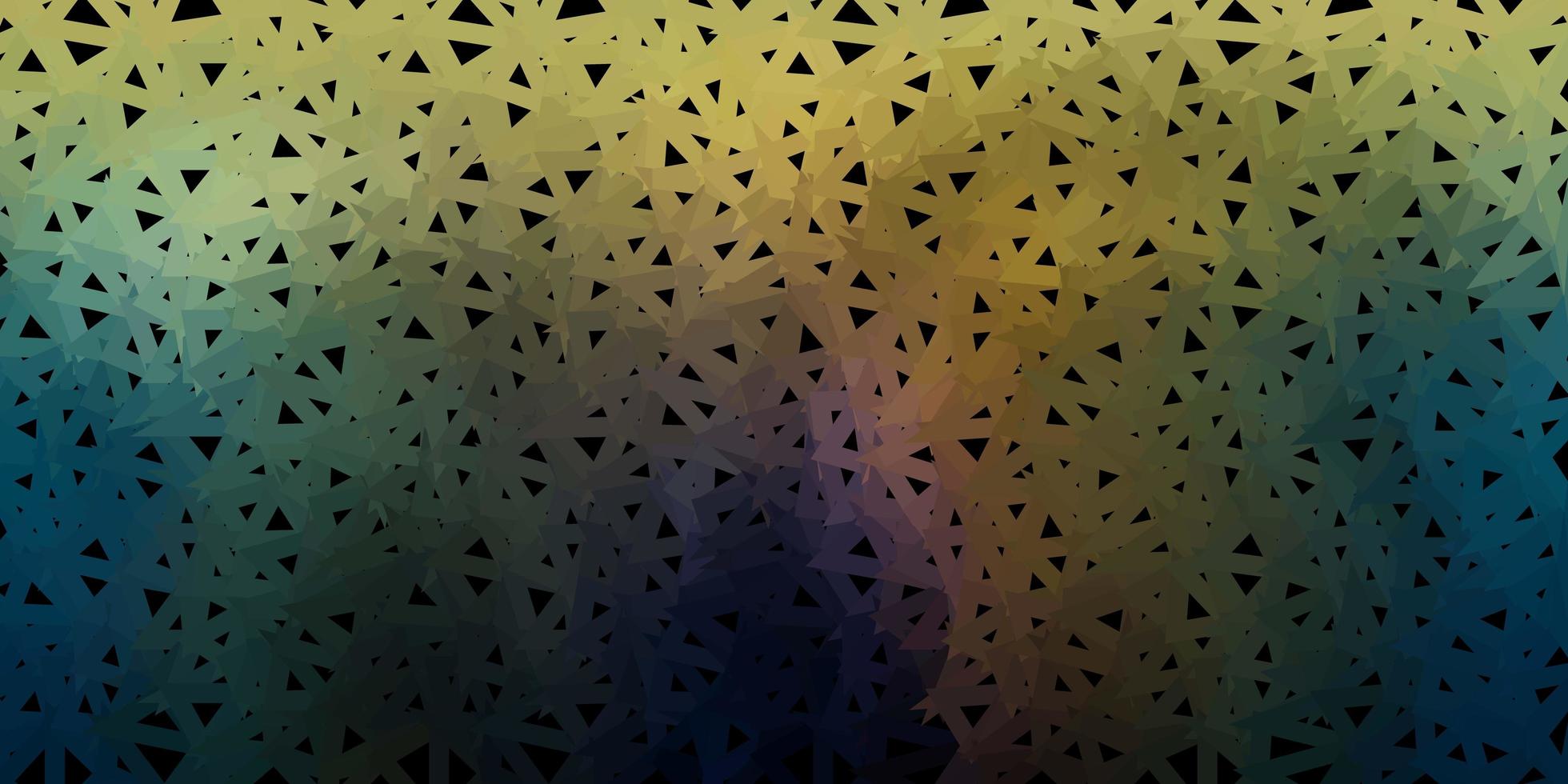 Dark blue yellow vector poly triangle texture