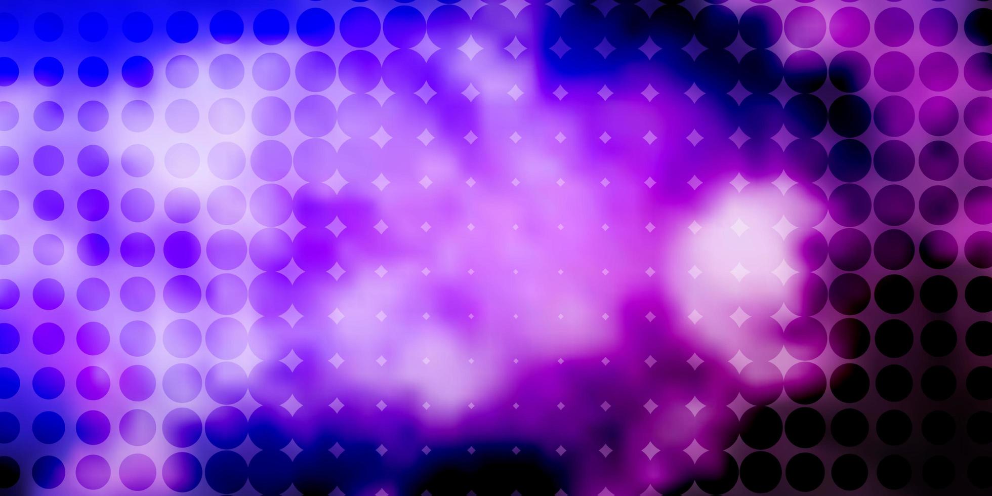 Plantilla de vector de color púrpura claro con ilustración de círculos con un conjunto de diseño de esferas abstractas de colores brillantes para sus comerciales