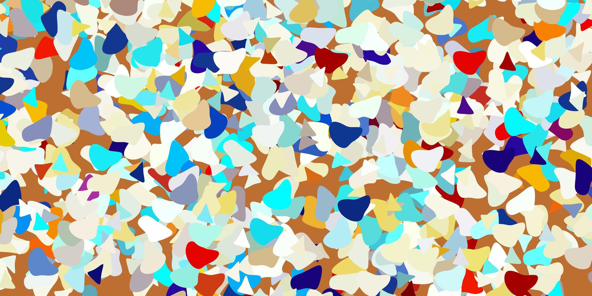Light blue yellow vector pattern with abstract shapes