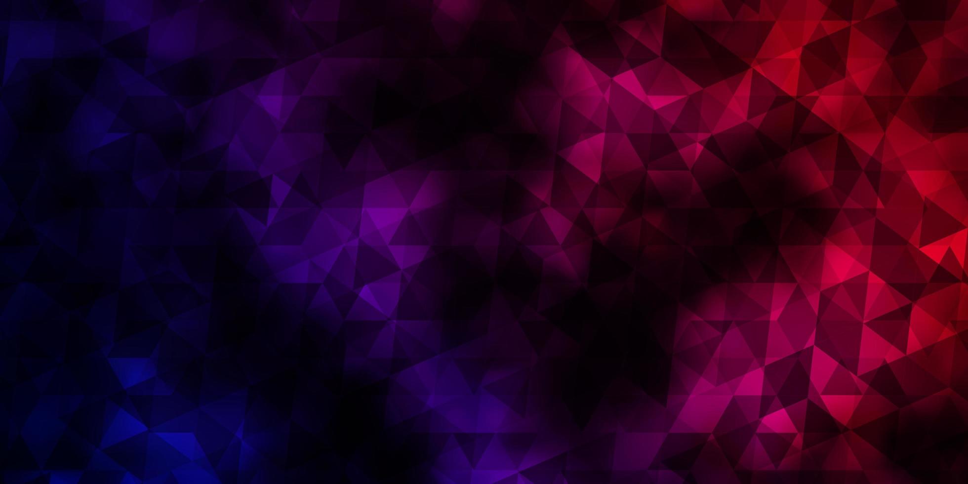 Dark Purple Pink vector layout with lines triangles