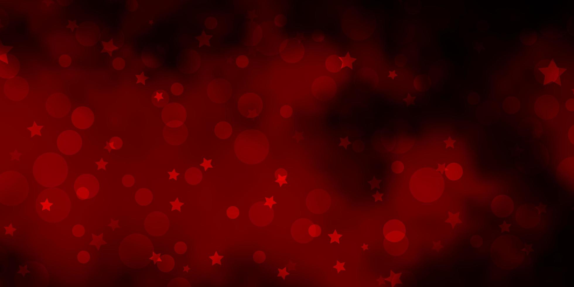 Dark Red vector texture with circles stars Illustration with set of colorful abstract spheres stars Template for business cards websites