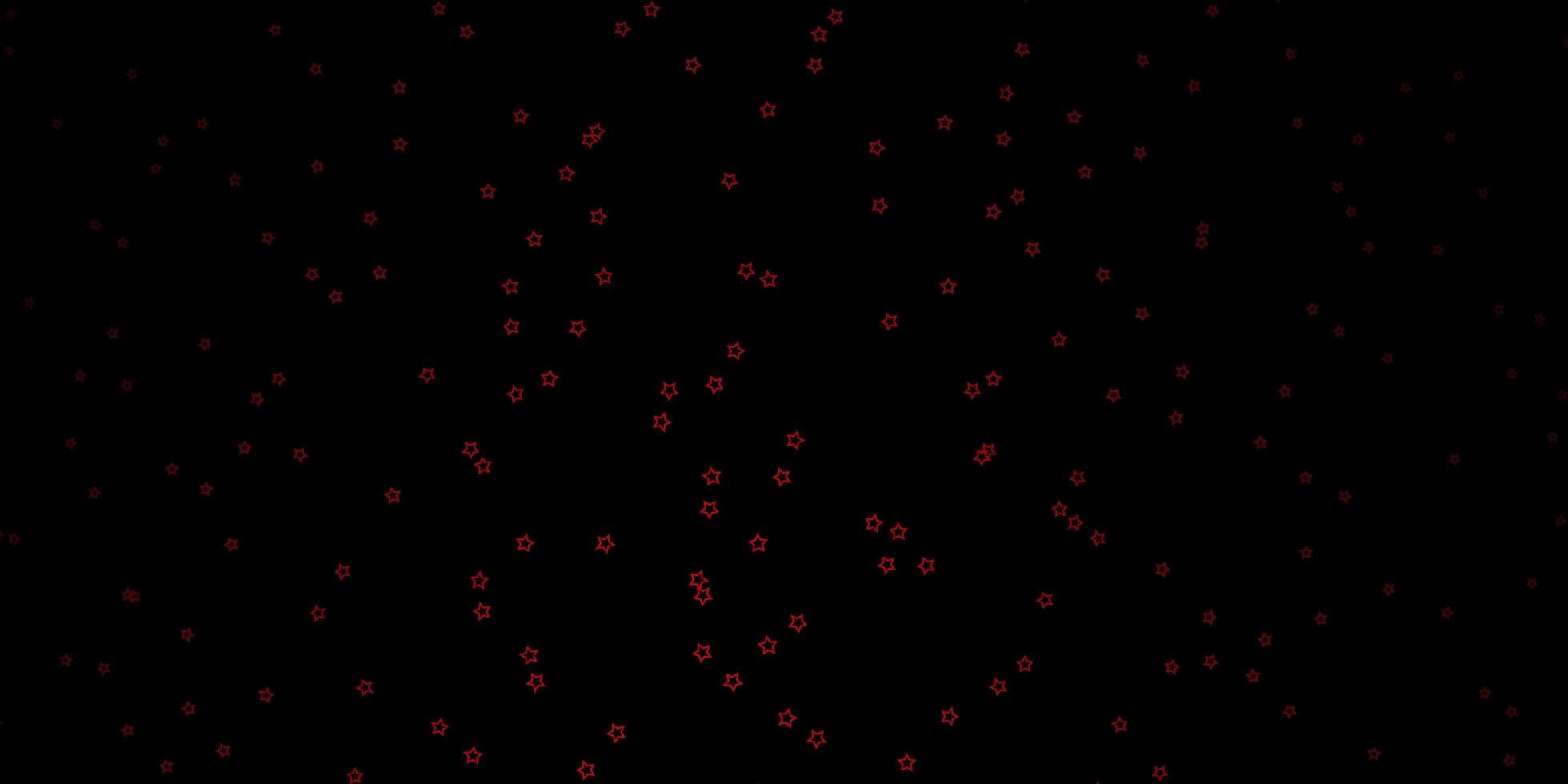 Fondo de vector rojo oscuro con estrellas pequeñas y grandes Ilustración abstracta geométrica moderna con patrón de estrellas para páginas de destino de sitios web