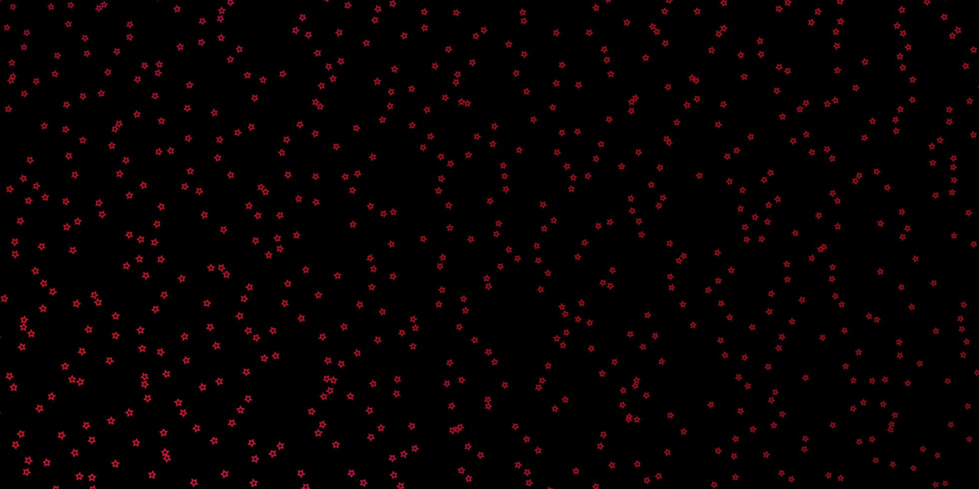 La plantilla de vector rojo oscuro con estrellas de neón difumina el diseño decorativo en un estilo simple con el mejor diseño de estrellas para el banner de su anuncio