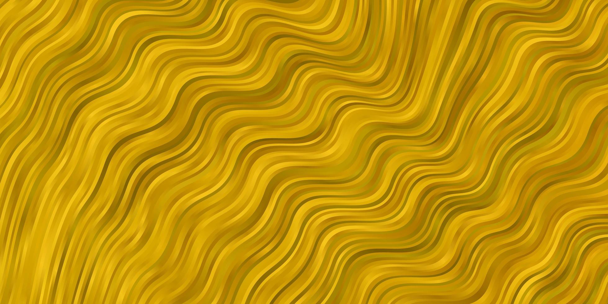 Dark Yellow vector pattern with wry lines Bright illustration with gradient circular arcs Pattern for websites landing pages