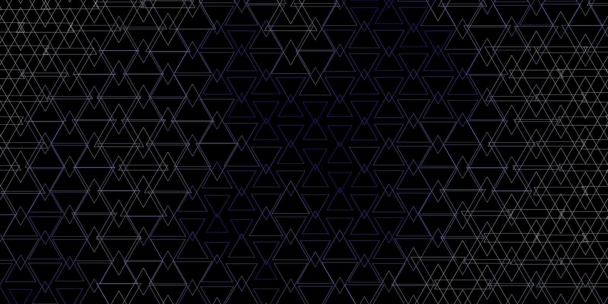 Dark BLUE vector background with triangles Decorative design in abstract style with triangles Template for landing pages