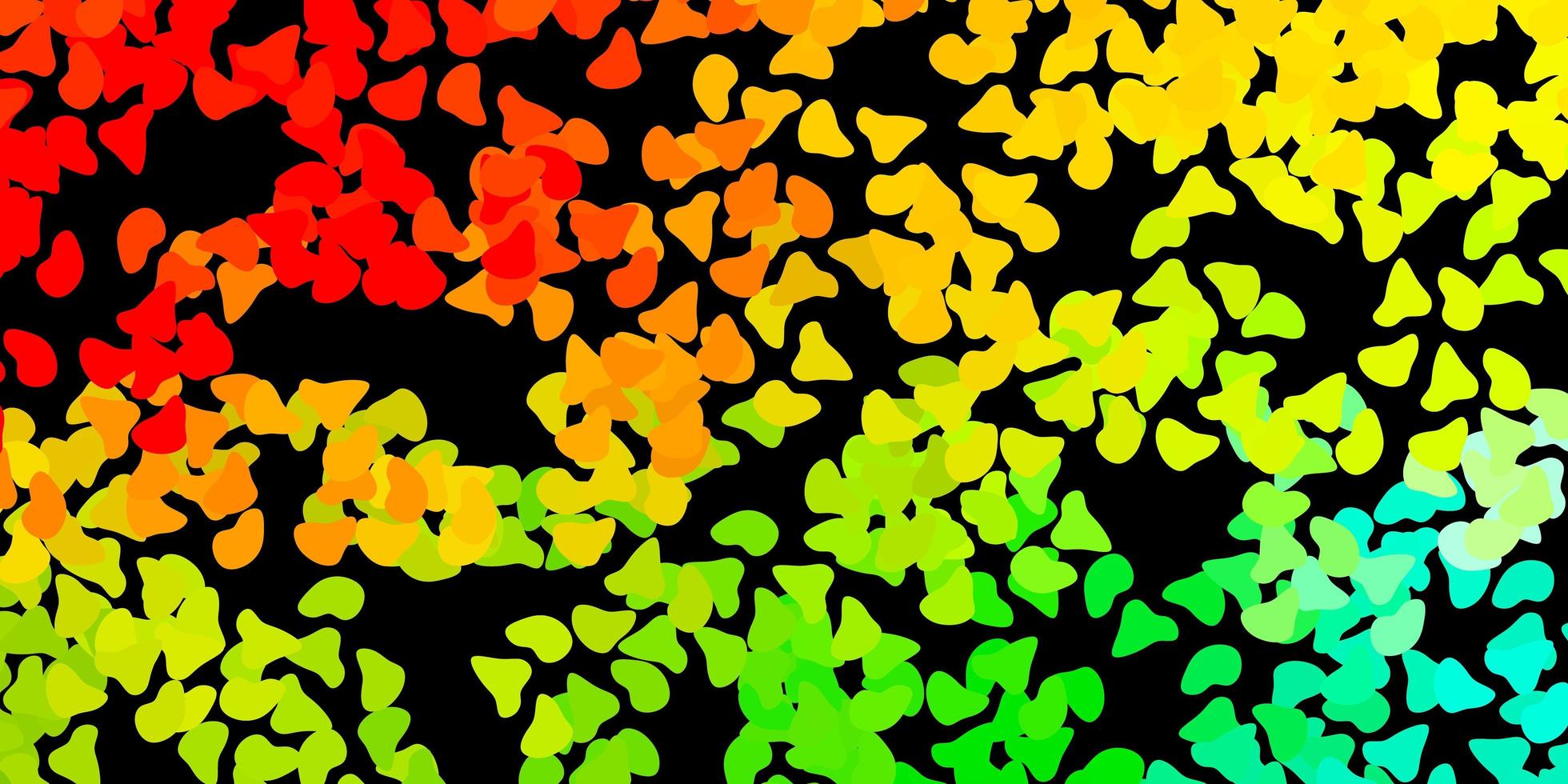 Dark green red vector pattern with abstract shapes