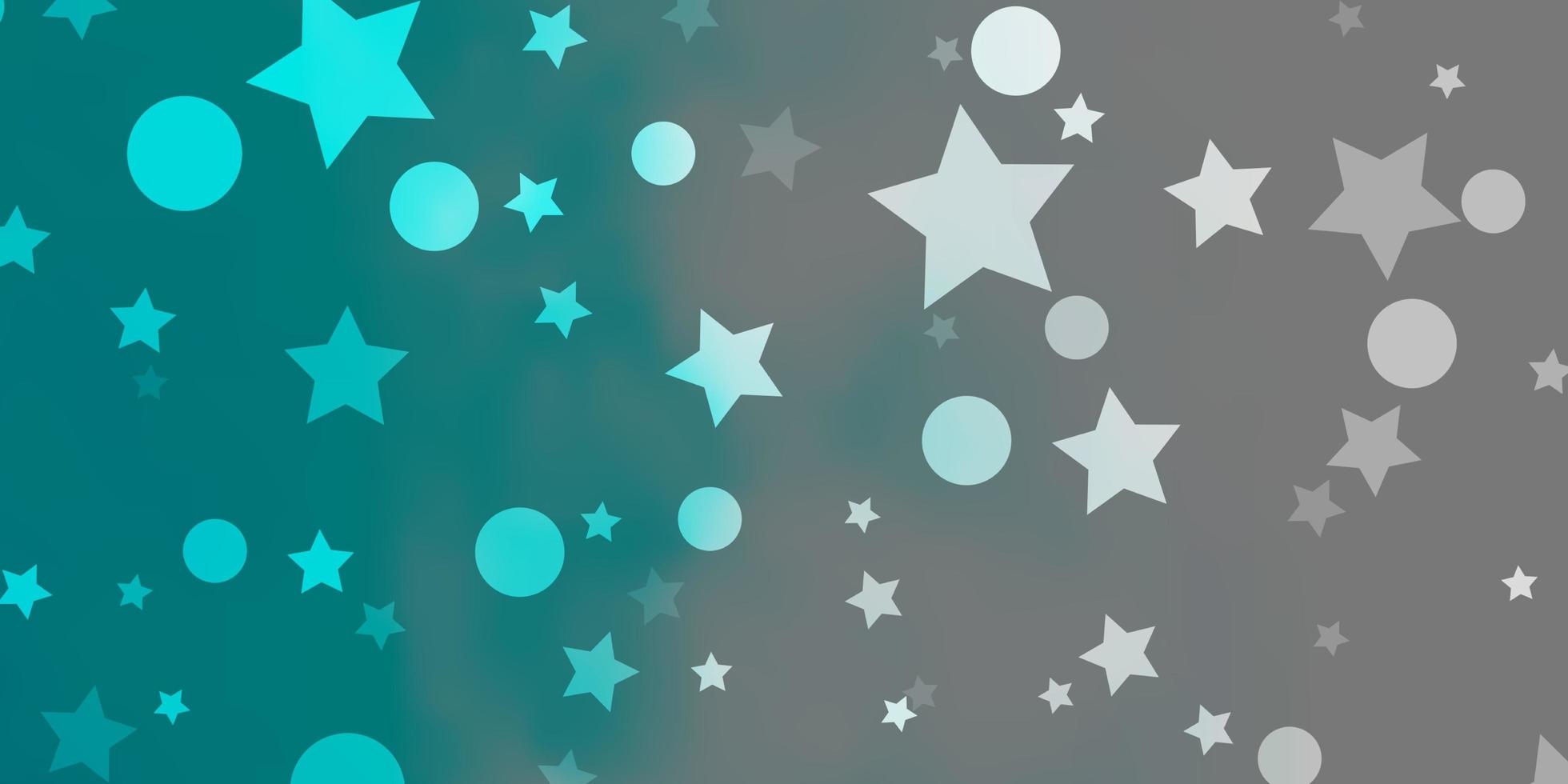 patrón de vector azul claro con círculos ilustración de estrellas con un conjunto de coloridas esferas abstractas textura de estrellas para cortinas de persianas de ventana