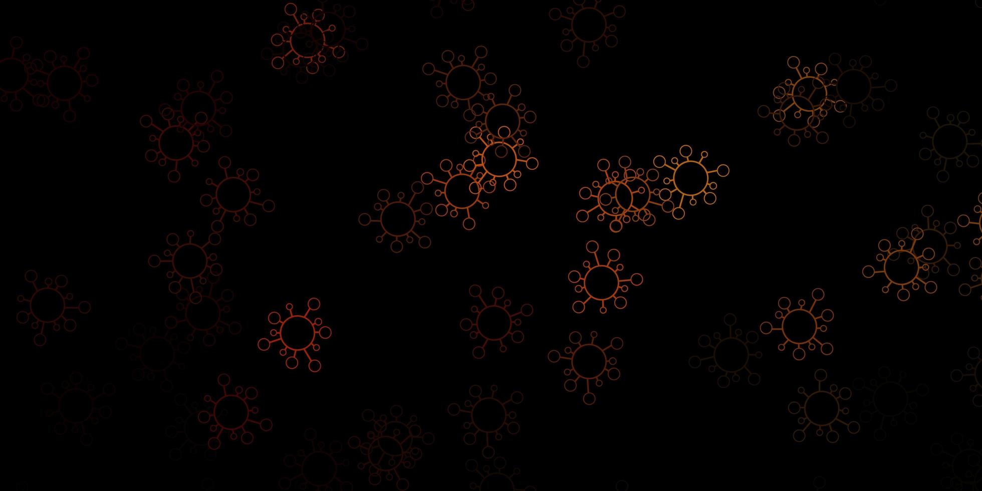 Dark green yellow vector texture with disease symbols