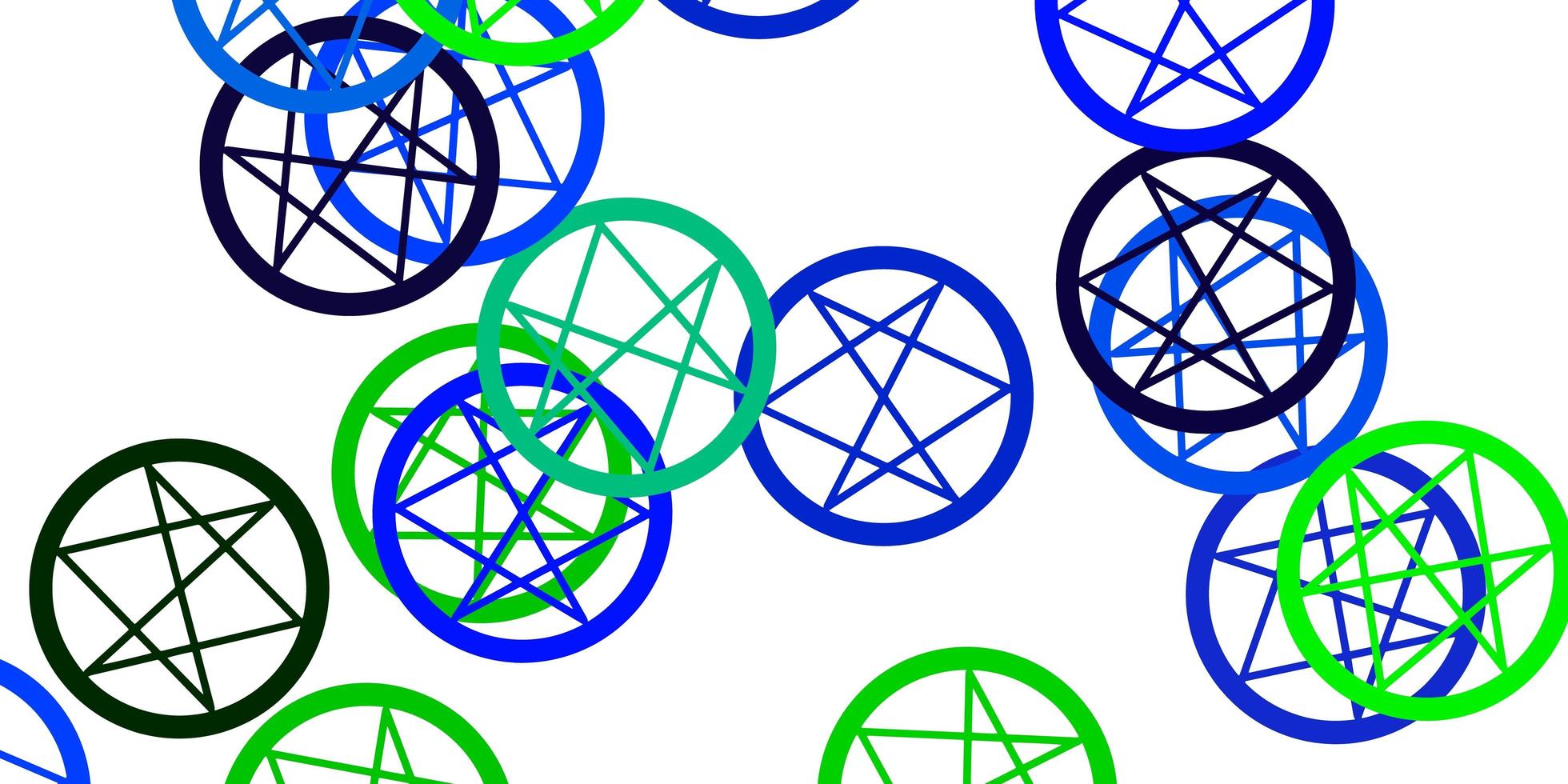 Light Multicolor vector pattern with magic elements