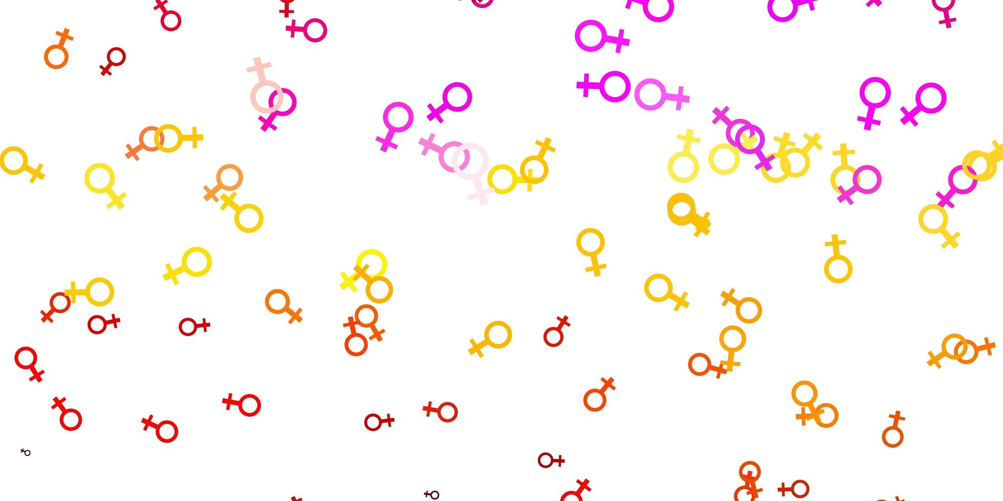 Light Multicolor vector background with woman symbols