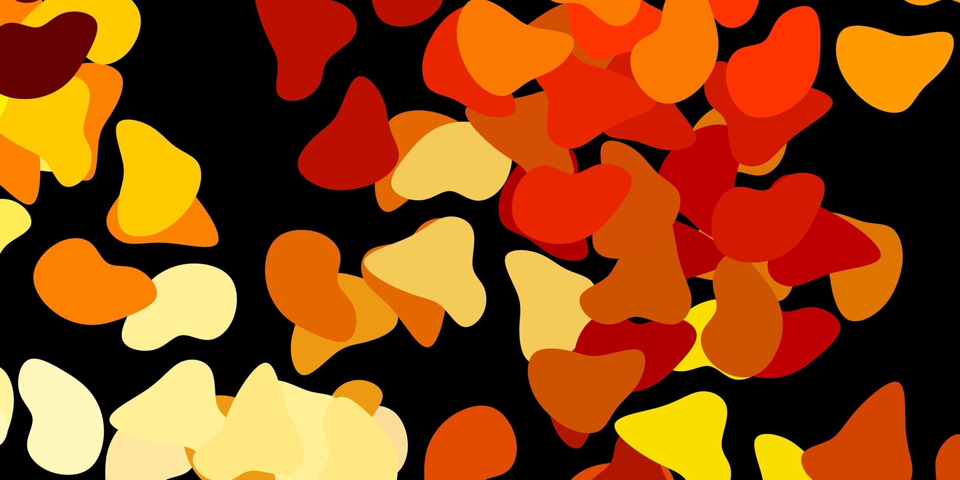 Dark orange vector texture with memphis shapes