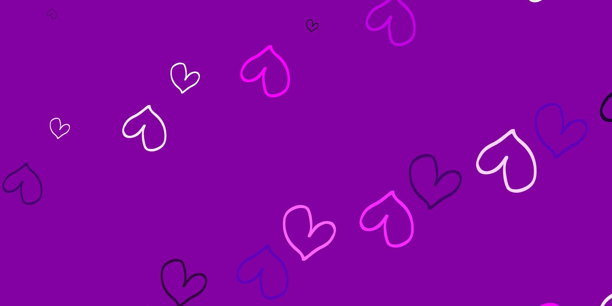 Light Pink vector texture with lovely hearts