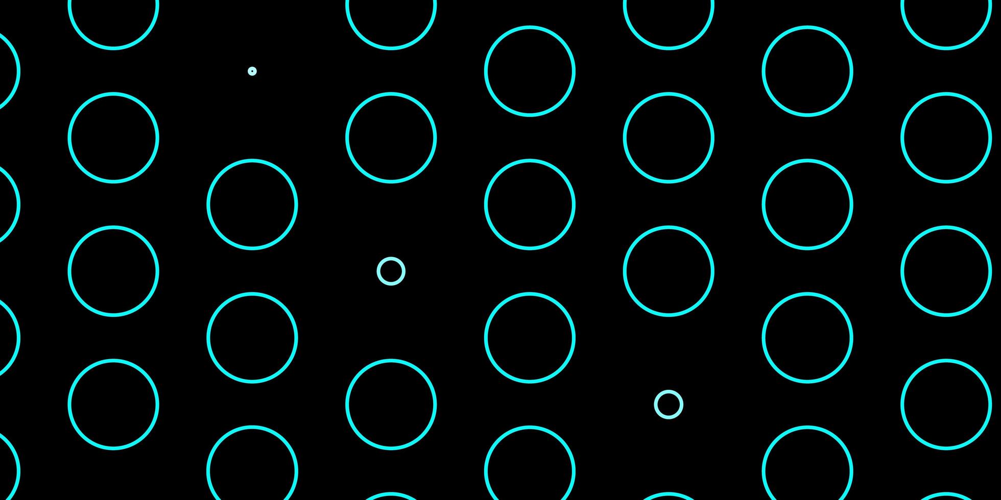Fondo de vector verde azul oscuro con ilustración de círculos con un conjunto de patrón de esferas abstractas de colores brillantes para folletos folletos