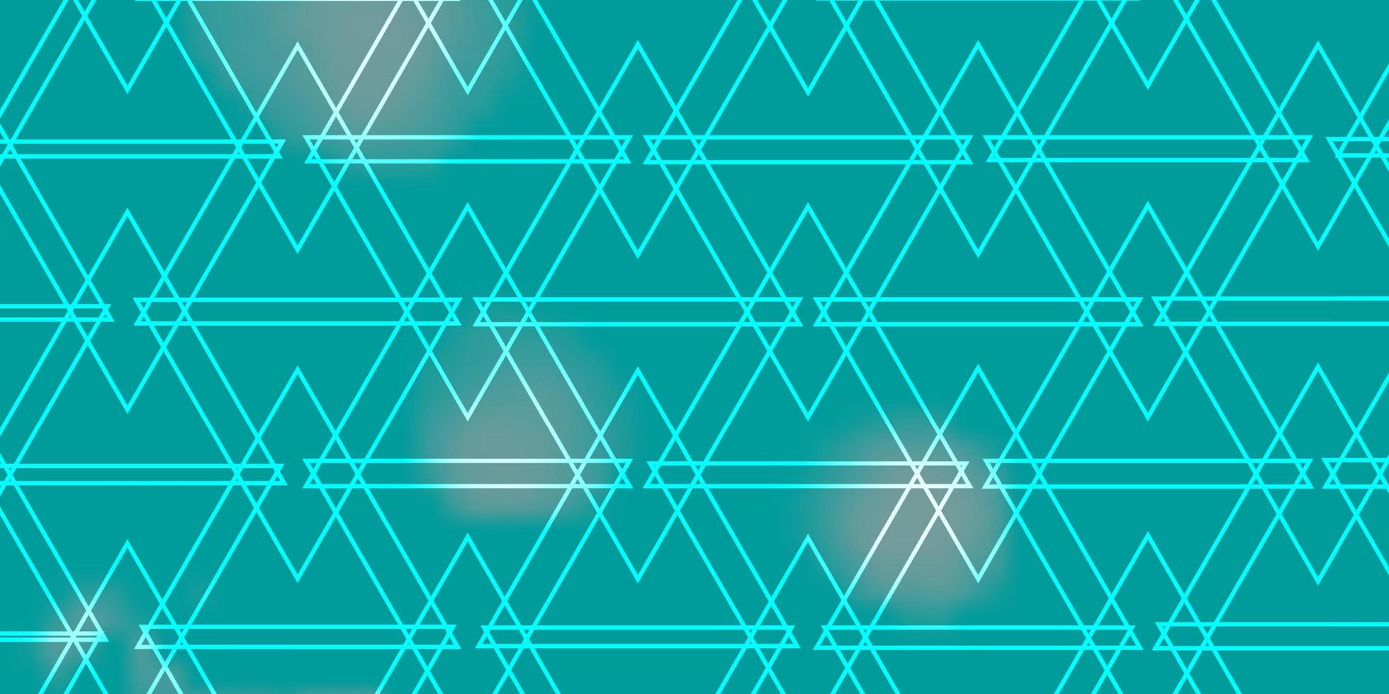 Fondo de vector verde azul claro con líneas triángulos Ilustración de degradado moderno con plantilla de triángulos de colores para páginas de destino
