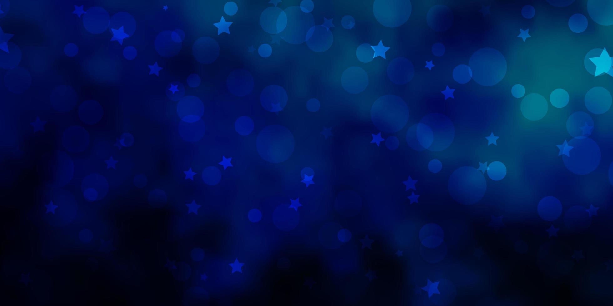 Plantilla de vector verde azul claro con círculos estrellas ilustración abstracta con formas coloridas de círculos estrellas textura para cortinas de persianas de ventana