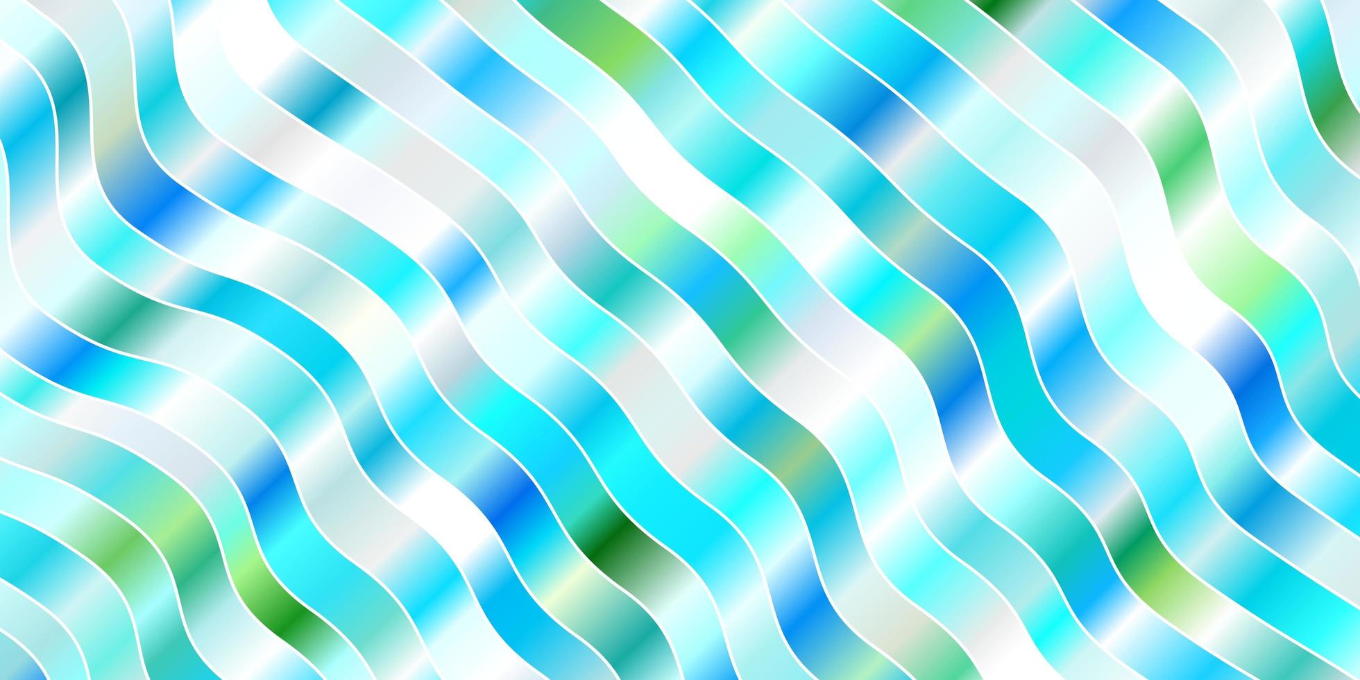 Light Blue Green vector pattern with wry lines Colorful abstract illustration with gradient curves Template for your UI design