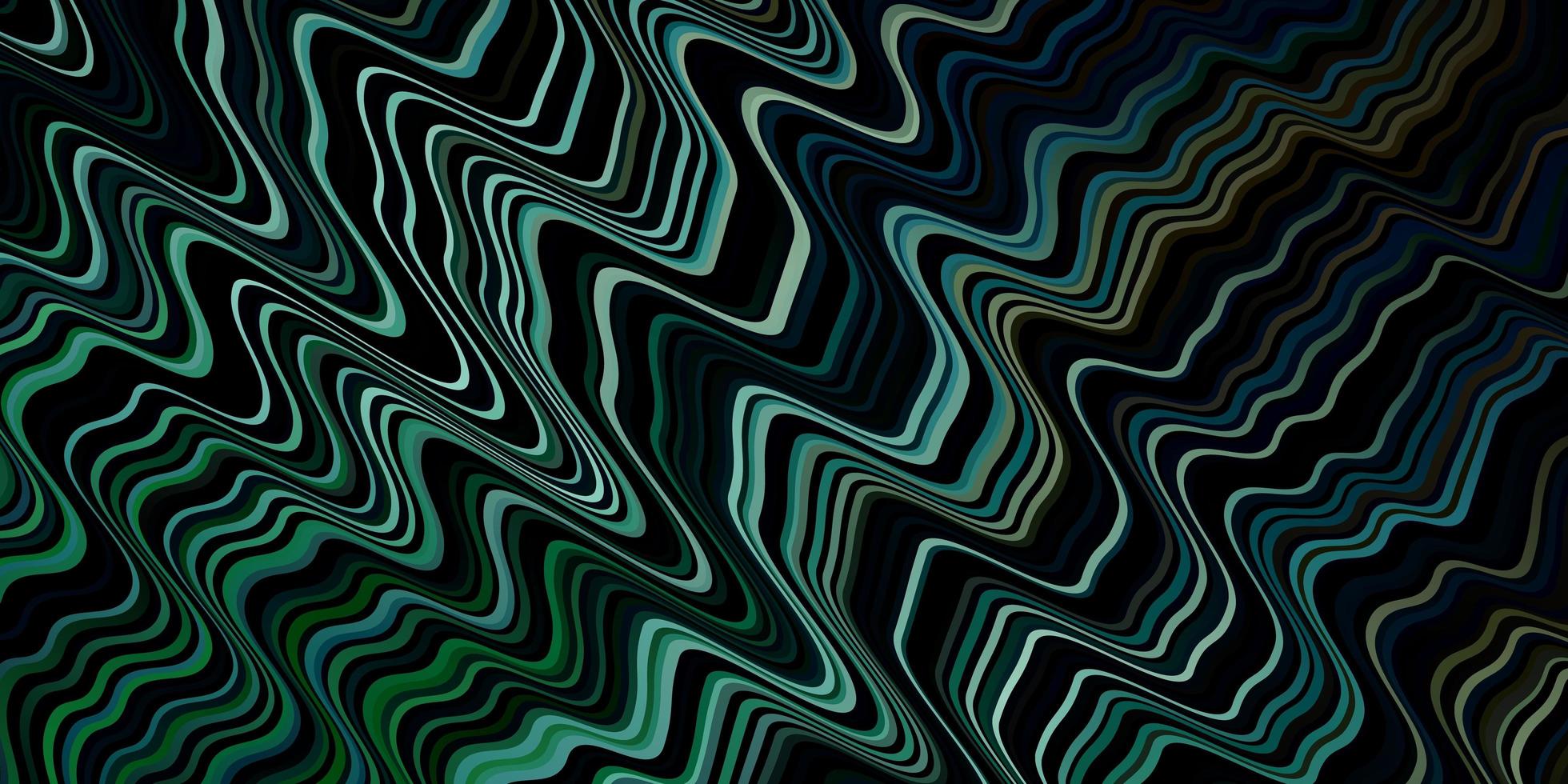 Fondo de vector verde azul claro con líneas dobladas Ilustración abstracta con patrón de arcos degradados para anuncios comerciales