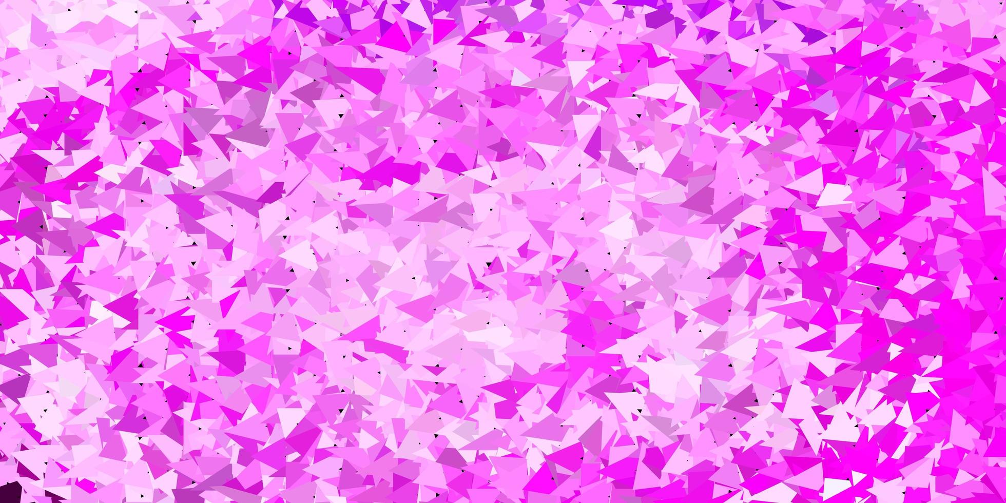 patrón de mosaico de triángulo de vector rosa púrpura claro