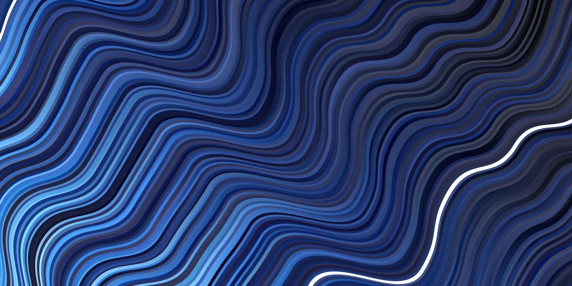 Dark BLUE vector pattern with curves Bright sample with colorful bent lines shapes Design for your business promotion