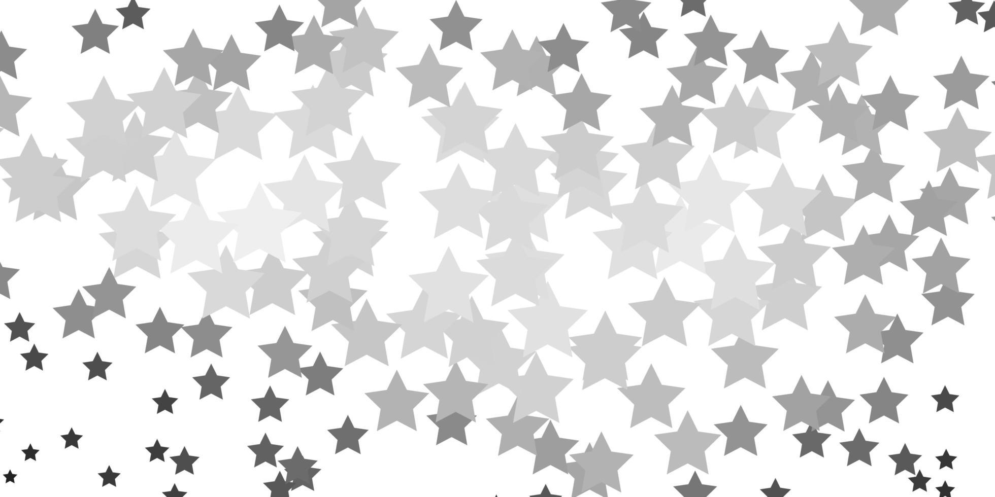 Fondo de vector gris claro con estrellas pequeñas y grandes ilustración colorida en estilo abstracto con patrón de estrellas degradado para folletos de anuncios de año nuevo