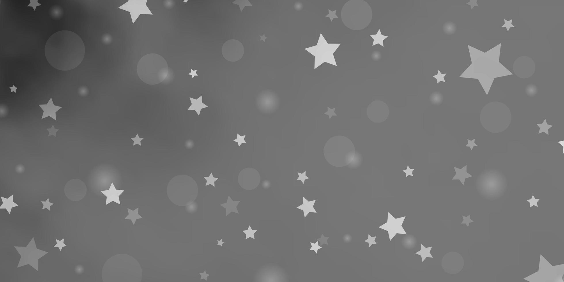plantilla de vector gris claro con círculos estrellas ilustración abstracta con manchas de colores diseño de estrellas para fabricantes de telas de papel tapiz