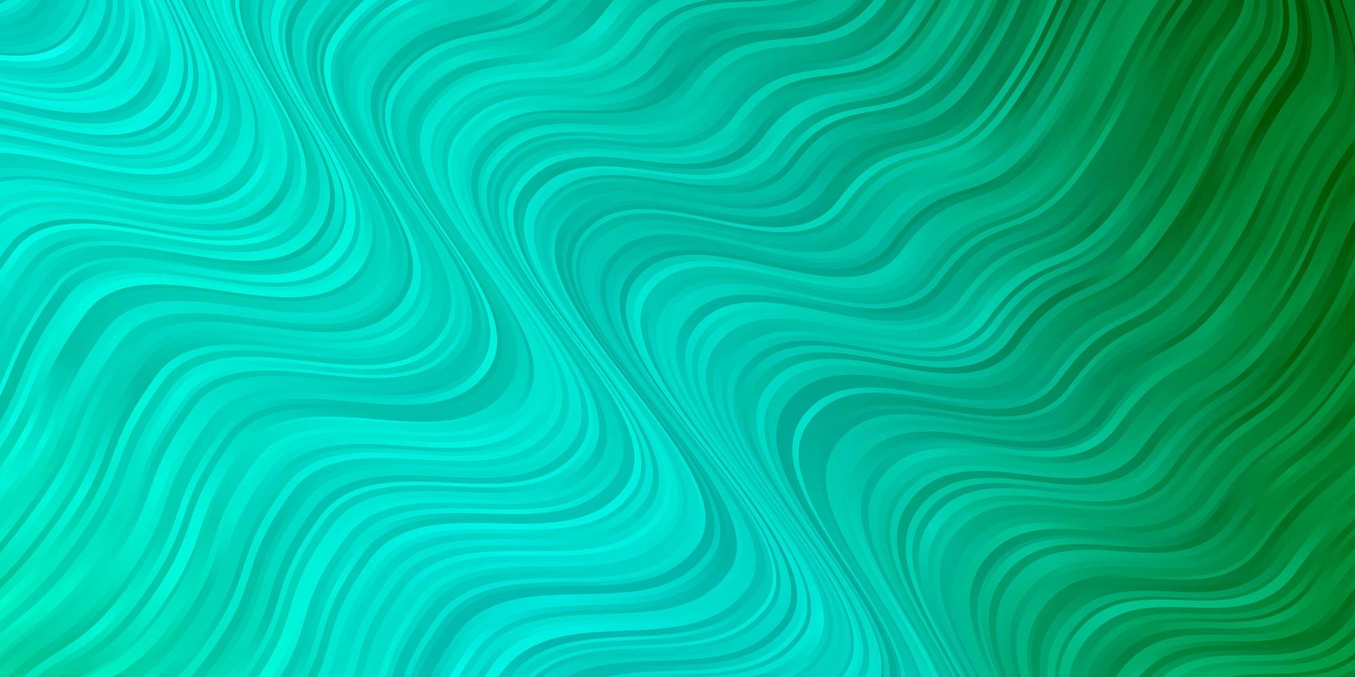 Light Green vector pattern with wry lines Colorful illustration with curved lines Smart design for your promotions