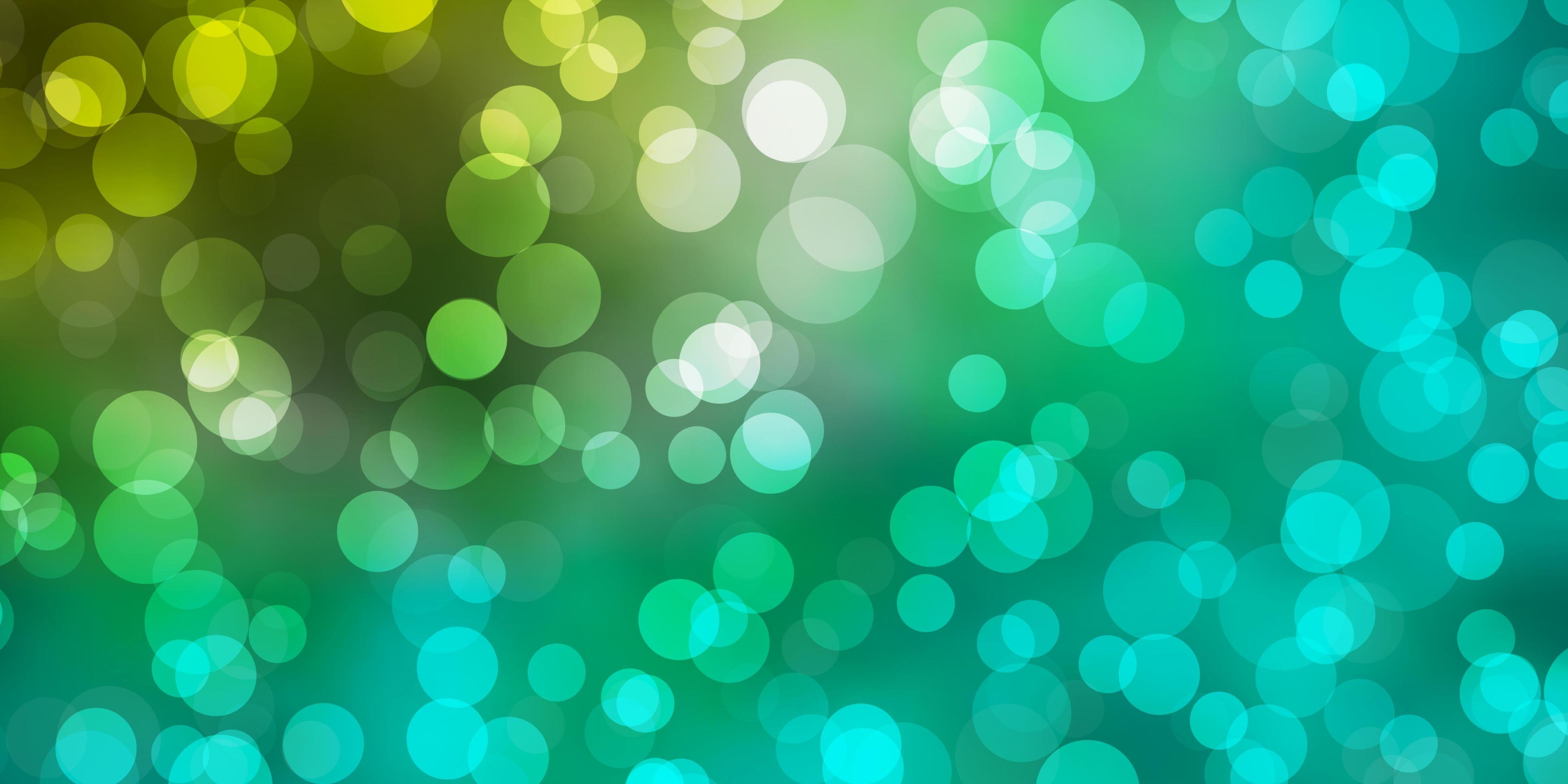 Light Green vector template with circles Abstract colorful disks on simple gradient background