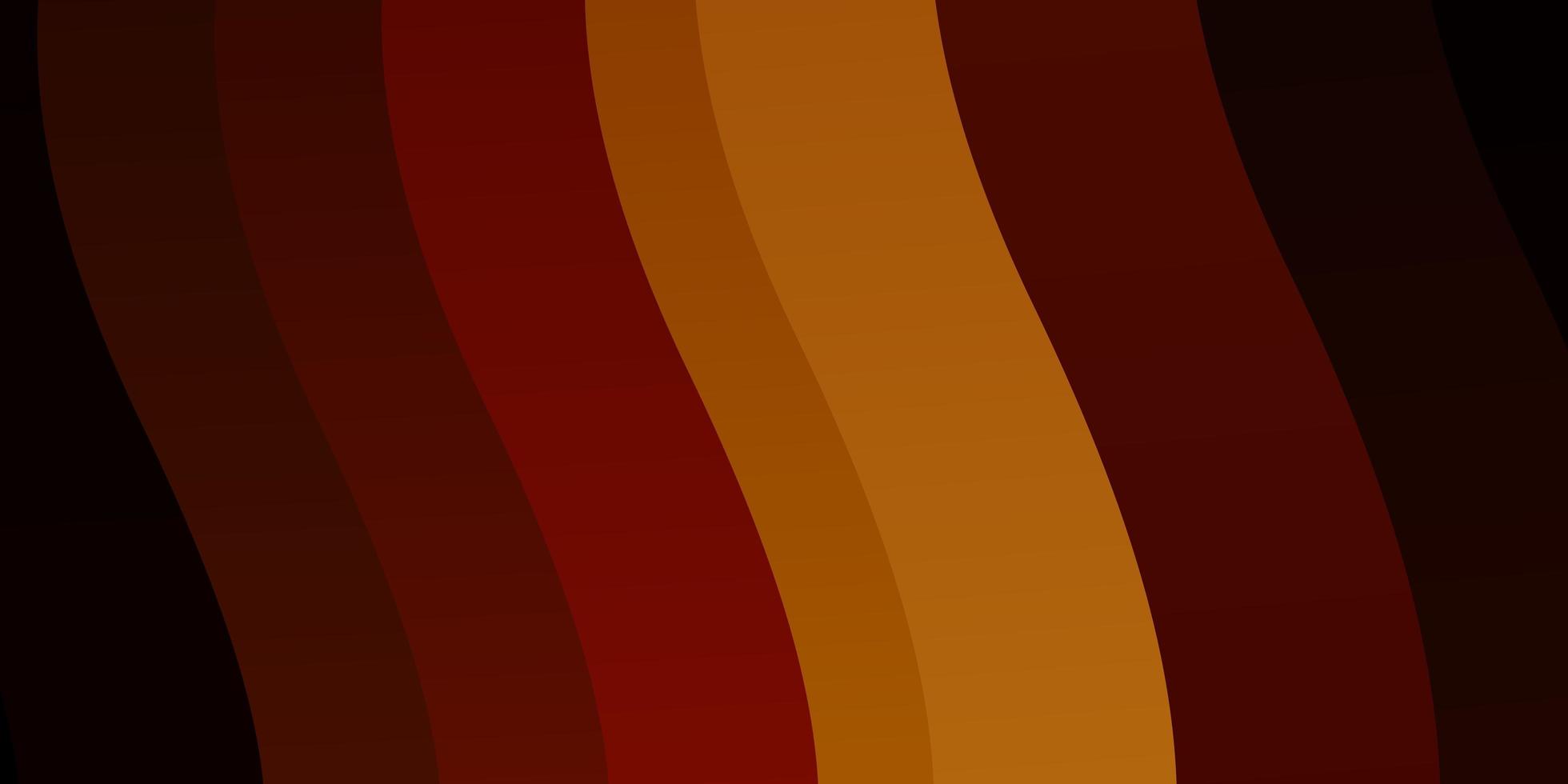 Plantilla de vector naranja oscuro con líneas muestra geométrica colorida con curvas de degradado diseño inteligente para sus promociones
