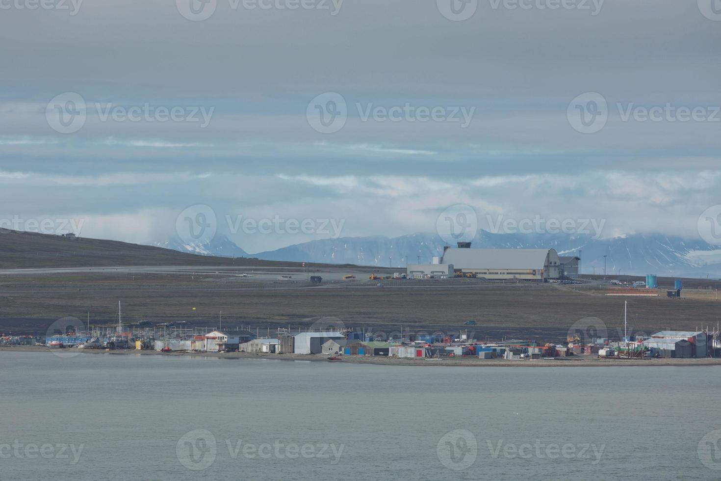 Mining port of Longyearbyen Svalbard in Norway photo