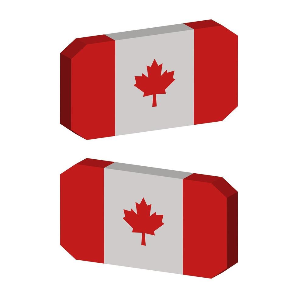bandera de canadá ilustrada en vector