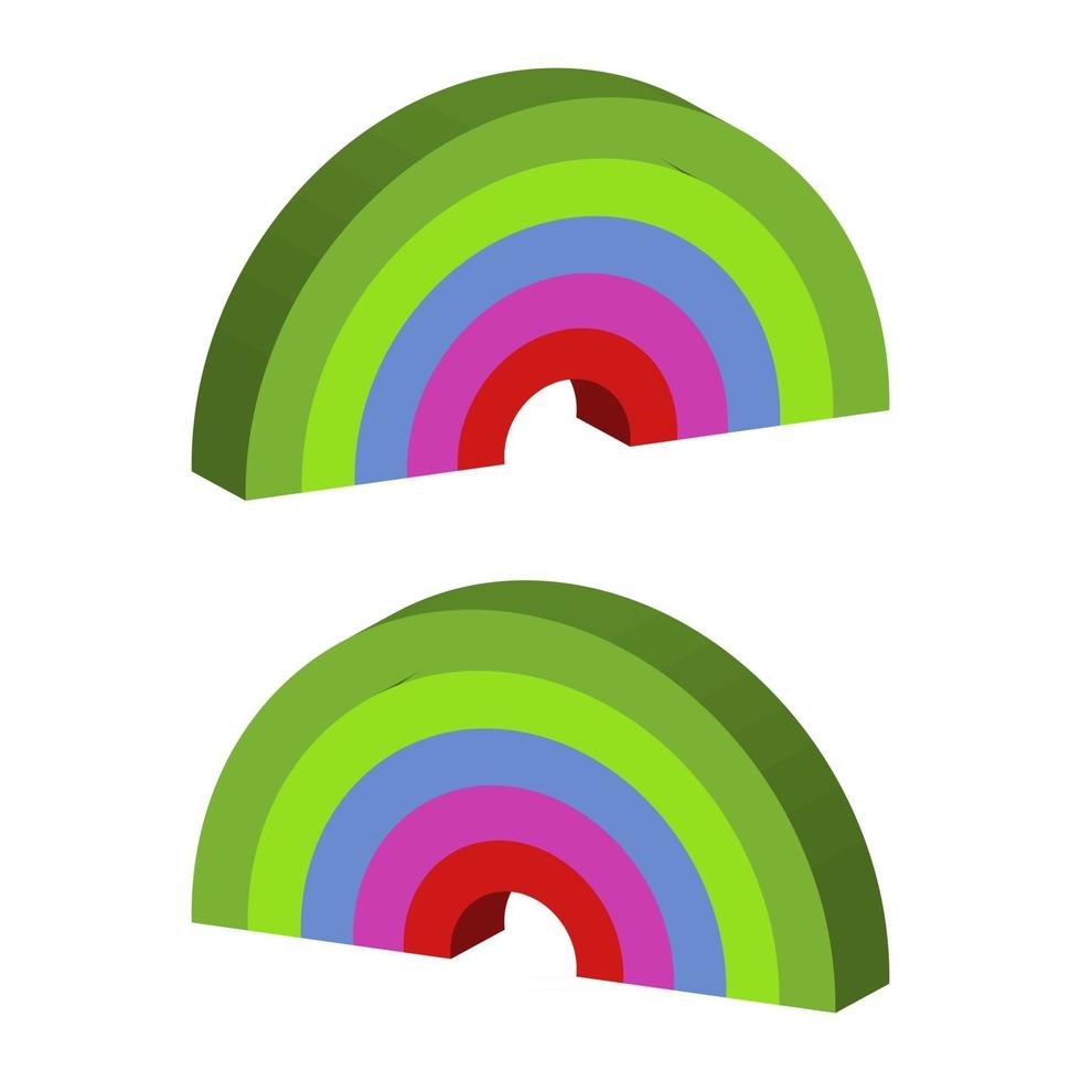 Rainbow Illustrated In Vector