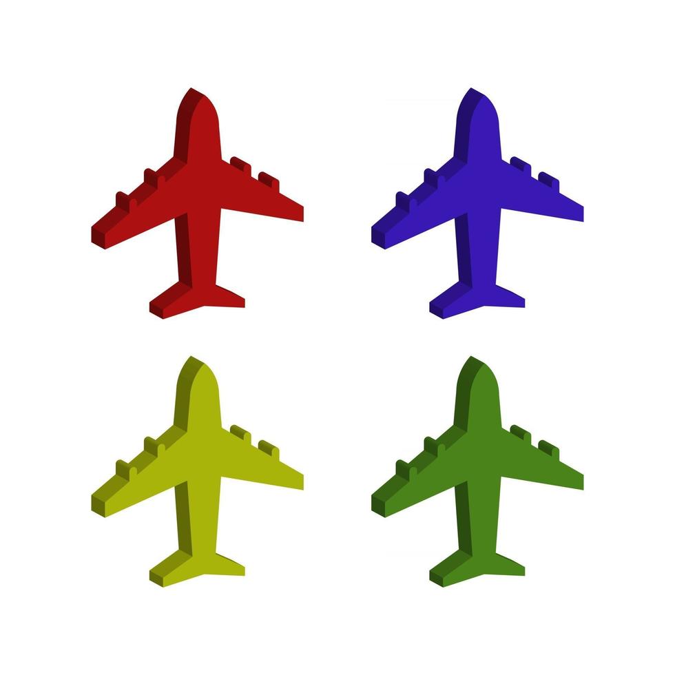 Airplane Illustrated In Vector