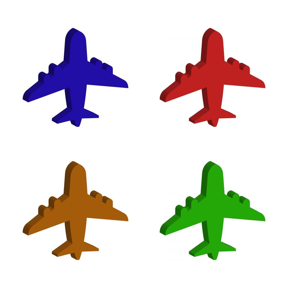 Airplane Illustrated In Vector