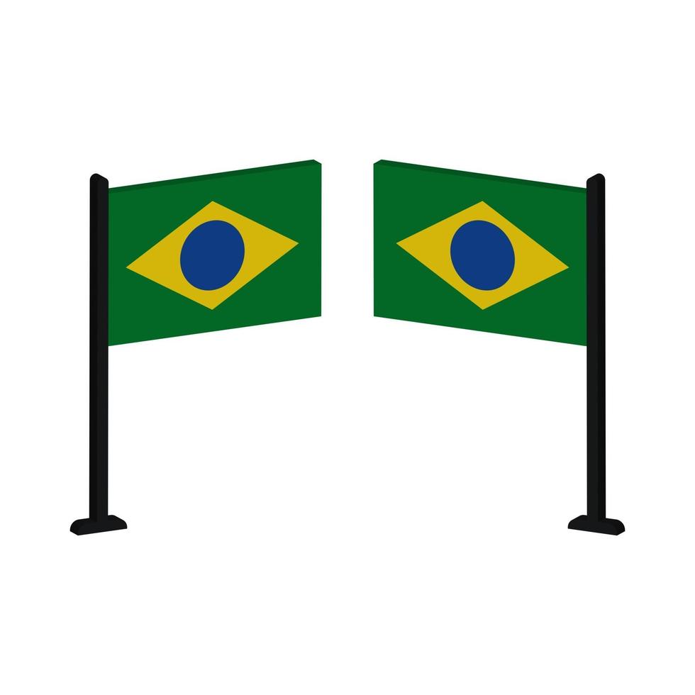 Brazil Flag On Background vector